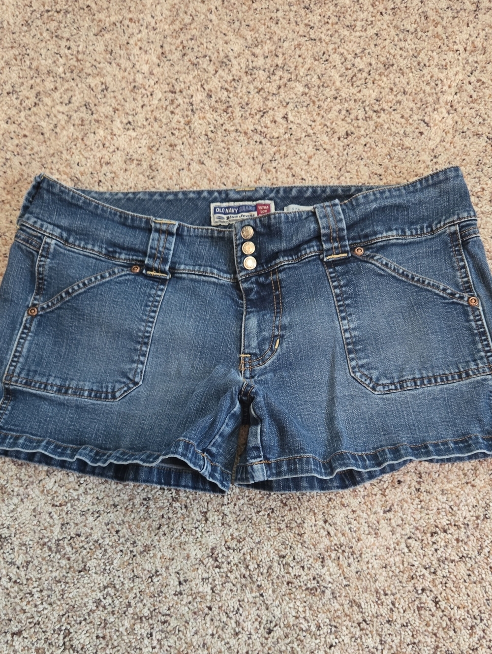 Old Navy Y2K  Women's Ultra Low Waist Stretch Denim Shorts Size 10